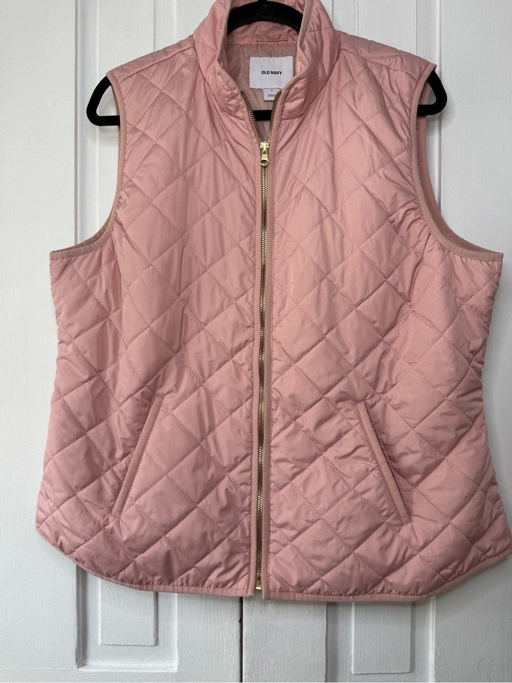 Old Navy Pink Diamond Quilted Lightweight Vest - XL
